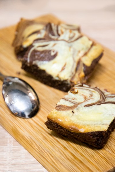 Brownie marbré aux deux chocolats façon cheesecake [Battle Food #32]