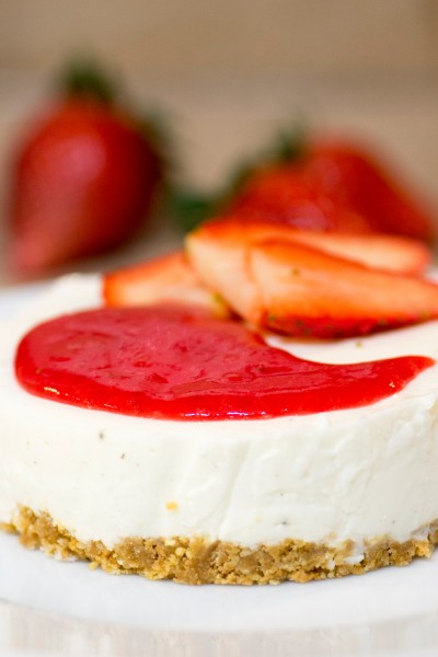 Cheesecake léger à la fraise [Battle Food #30 - American Dream Food]